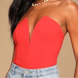 Lulu's Strapless Bodysuit- size M